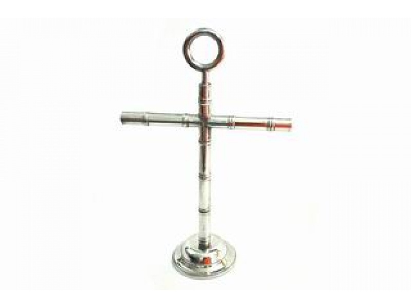 TOALLERO BAMBU CON ARO GDE TOALLEROS EN PEWTER